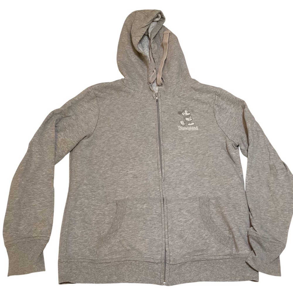Disneyland Resort Mickey Mouse Sherpa Lined Zip Up Hoodie Sweatshirt Kids Size S